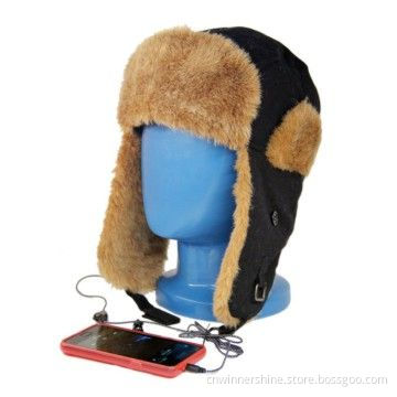 Fashionable Canvas Faux Fur Headphones, OEM/ODM, Free Sample
